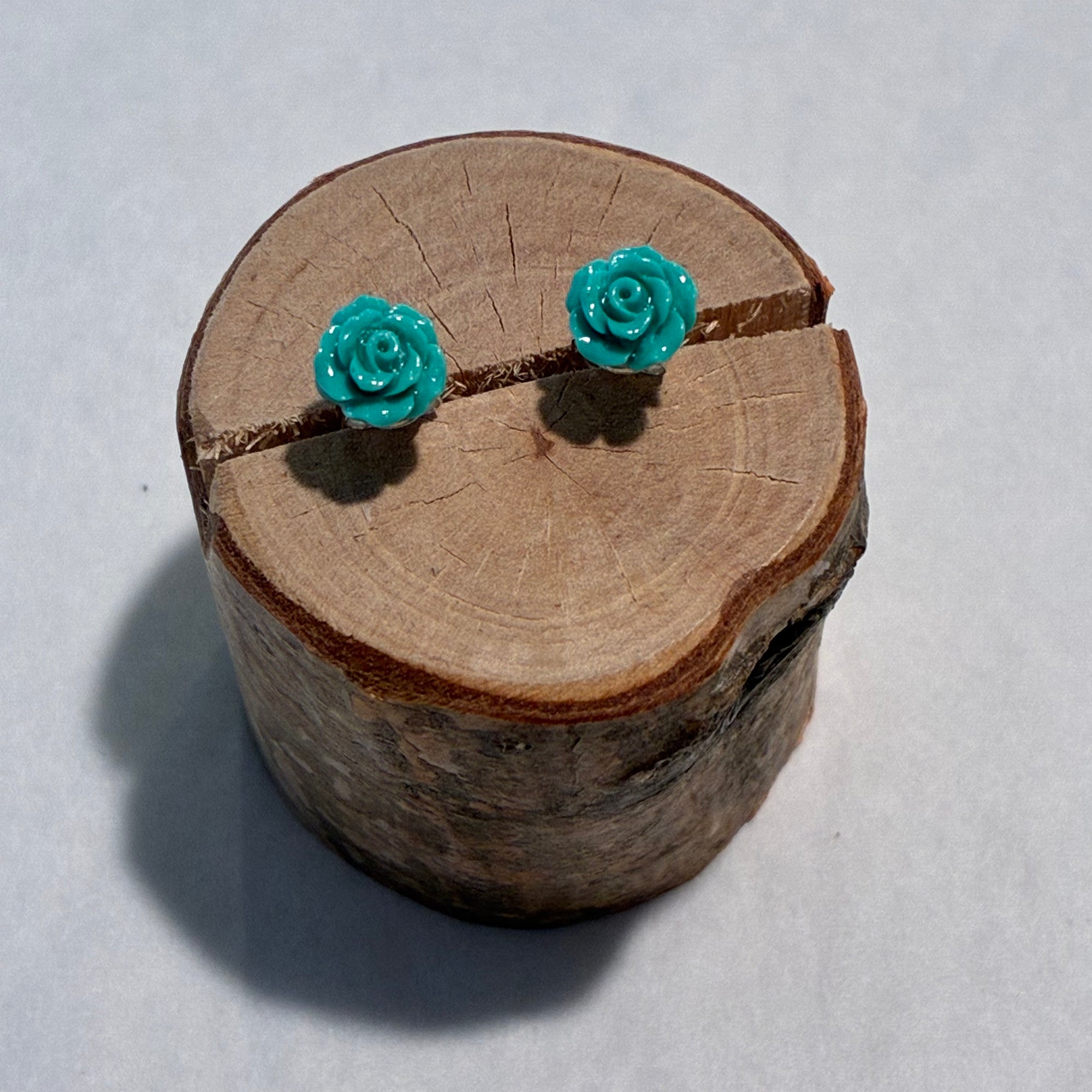 Rose Studs - Silver