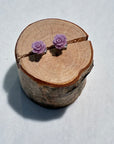 Rose Studs - Silver