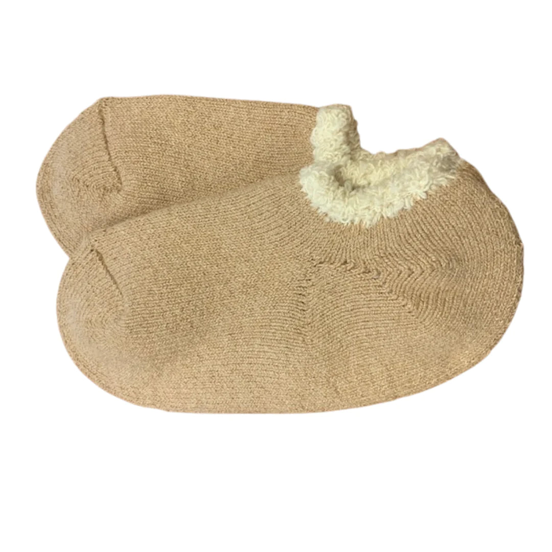 Organic Cotton Slipper Socks : CREAM