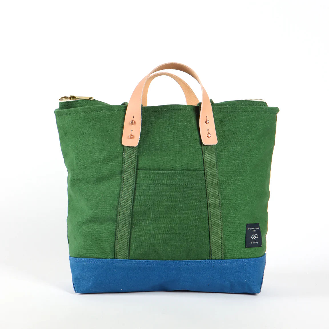 Small Zipper Tote - Pine/Ocean