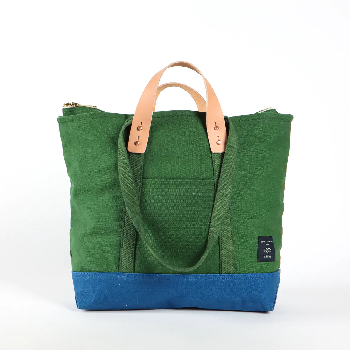 Small Zipper Tote - Pine/Ocean