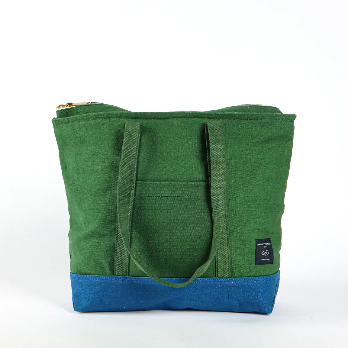 Small Zipper Tote - Pine/Ocean