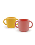 Silicone Training Cup Set - Mimosa / Coral