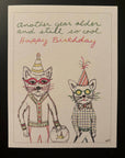 Still so cool happy birthday stylish cat card pet card