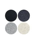 Bierfilzl Merino Wool Felt Round Coaster 4 Pack Noir