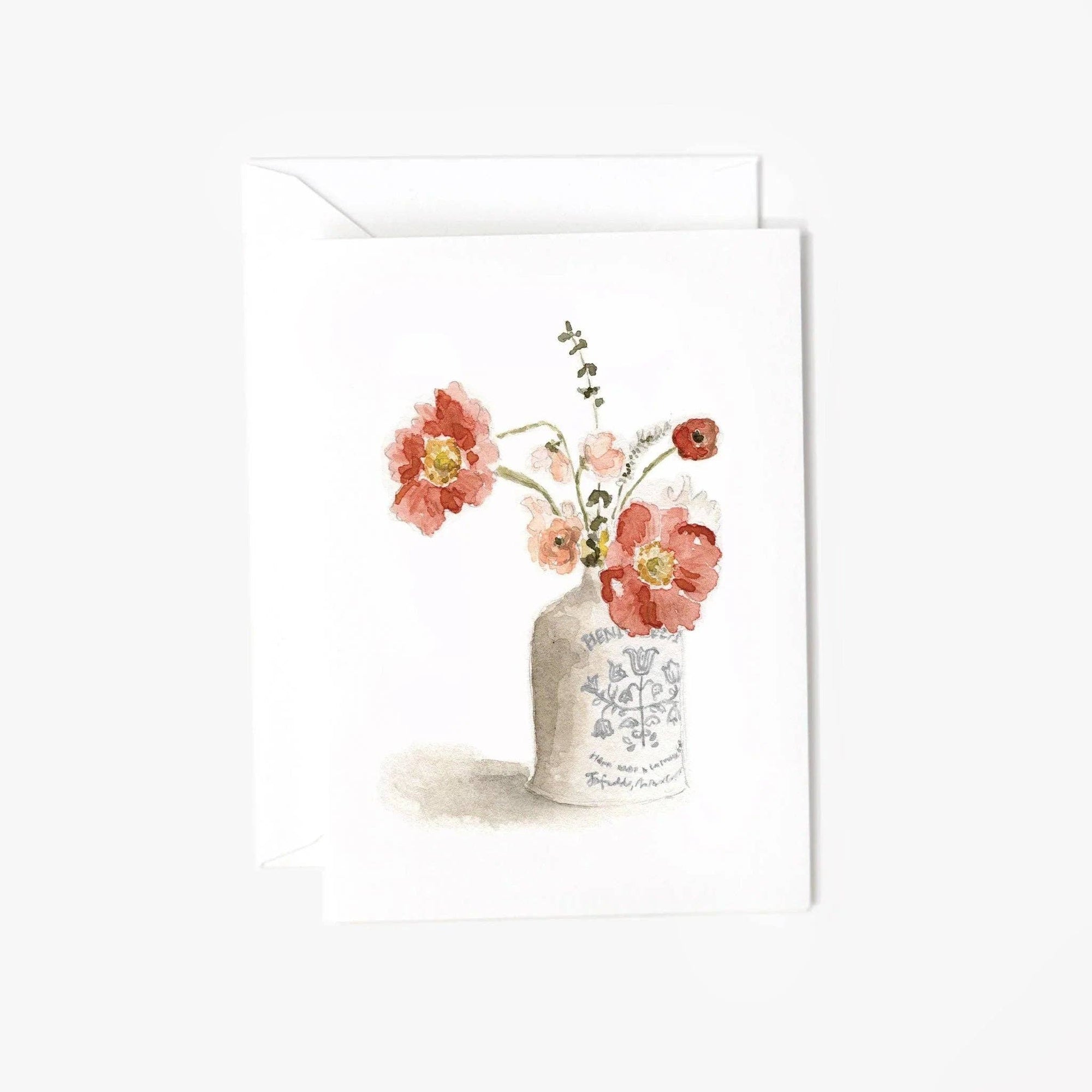 Vintage bouquet mini enclosure notecard