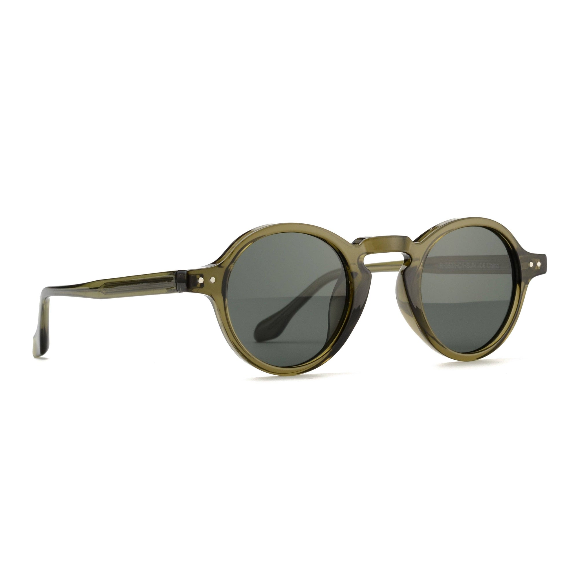 TANNER | Transparent Olive Green | Smoky Lens