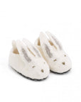 Felt and Leather Bunny Slippers - Natural