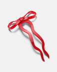 Bow Hairpin in Large Cherry