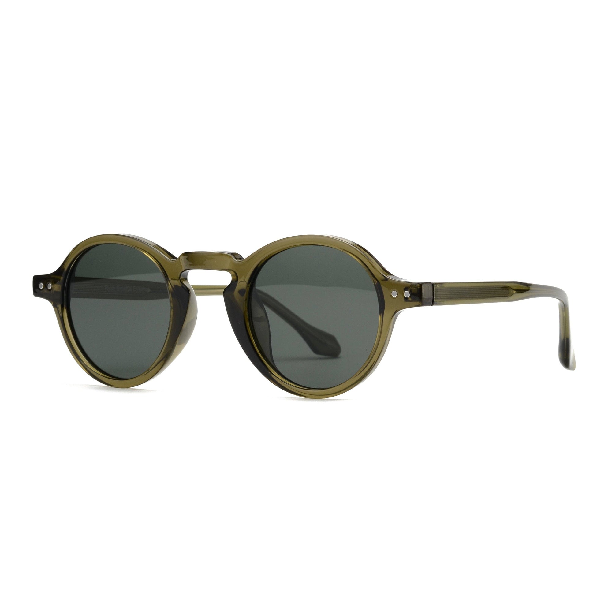 TANNER | Transparent Olive Green | Smoky Lens
