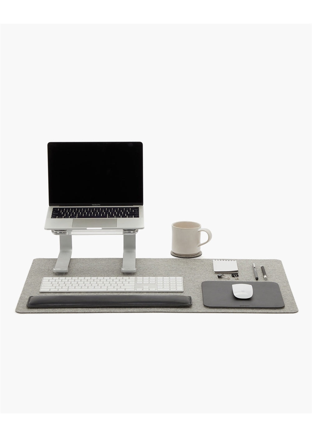 Mosen Large Felt Desk Pad - GRANITE