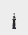 Oliver The Ox Charm - Black Leather Keychain