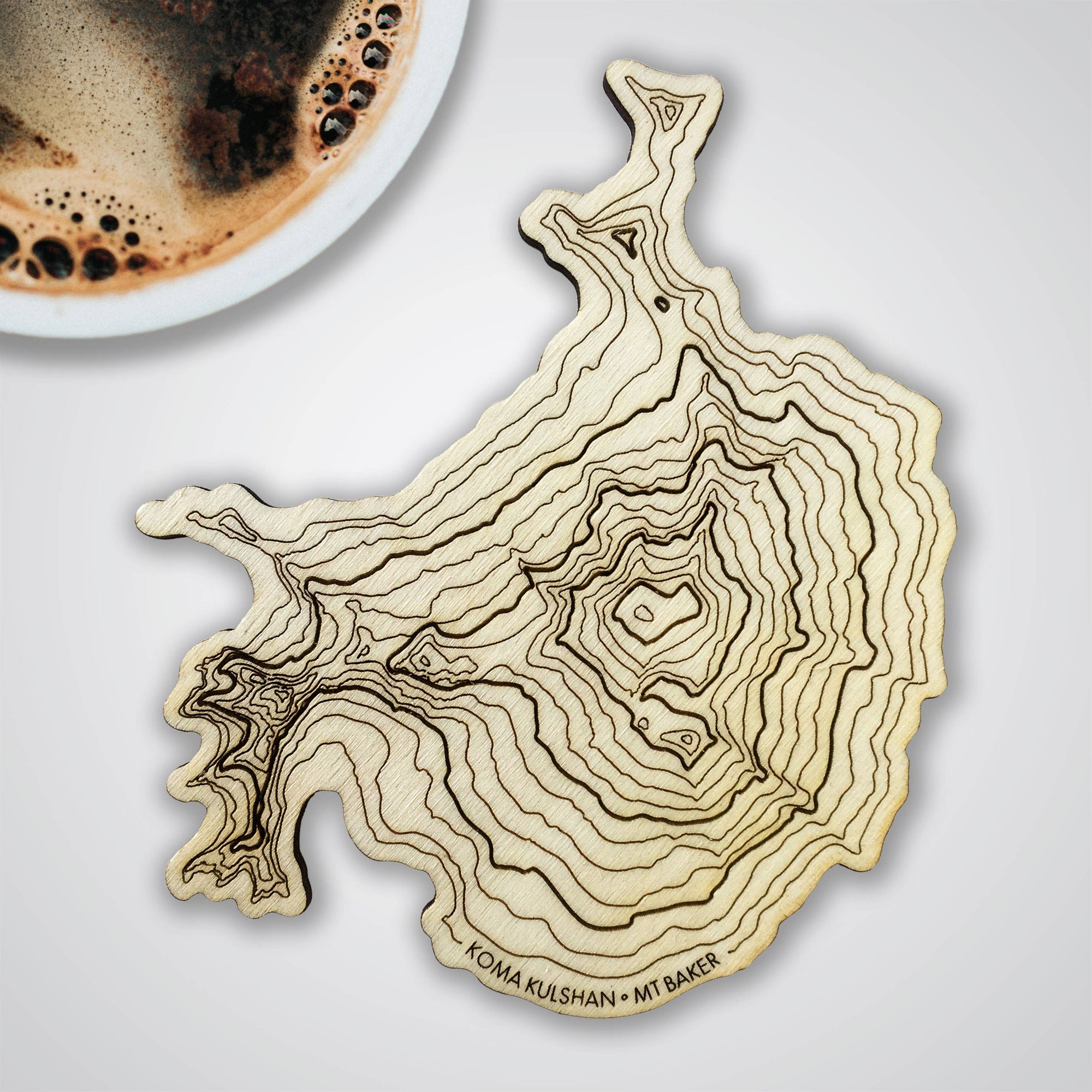 Mt Baker Topography Coaster - Single