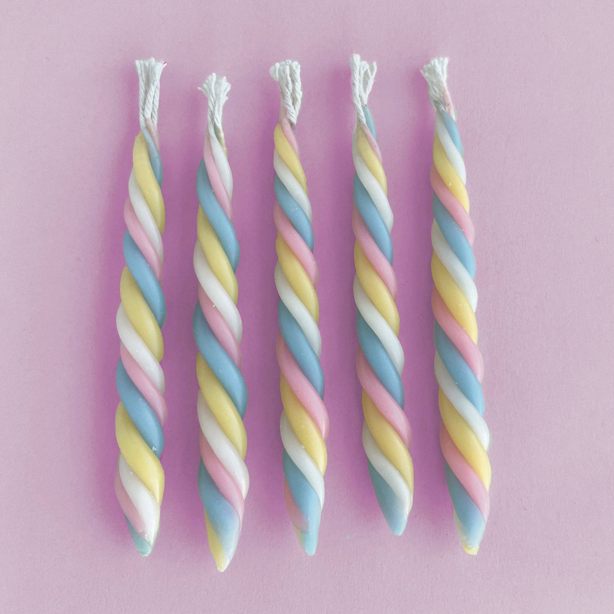 Twisted Marshmallow Candles