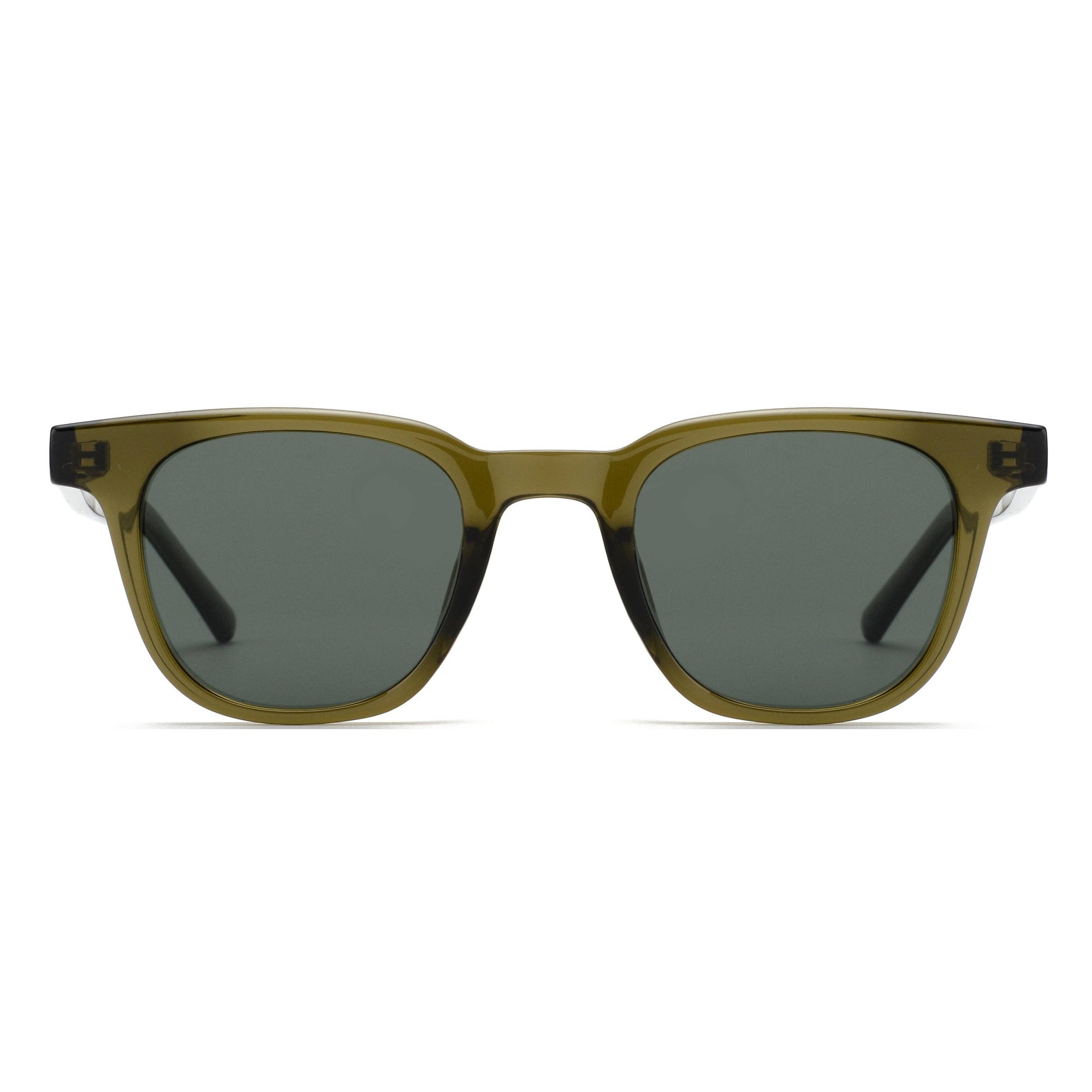 RHEA | Transparent Olive Green | Smoky Lens