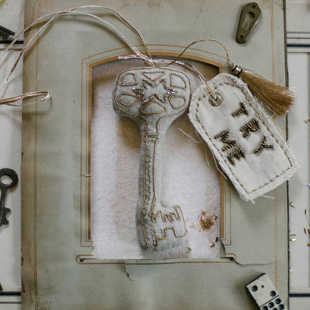 Magical Key, Cotton, Embellished Ornament, Token