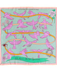 FRIDA x LOST PATTERN "House of Frida" Silk Bandana Scarf - Pink