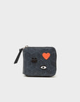 Fedor Black Leather Wallet - Cubes Design