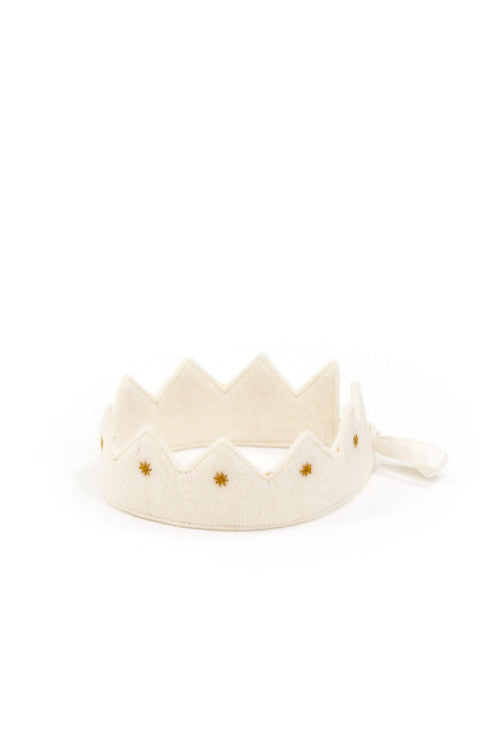 Felt Crown with Cotton Ribbon - Natural