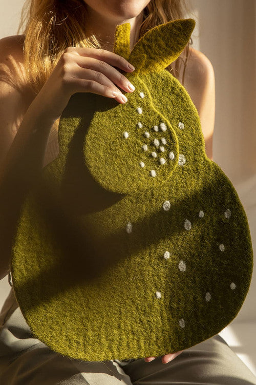 Felted Pear Mat - Thumbnail 2