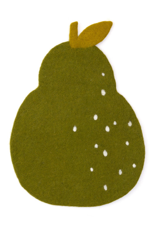 Pear Mouse Mat Felted Pear Mat – STUDIO DEN