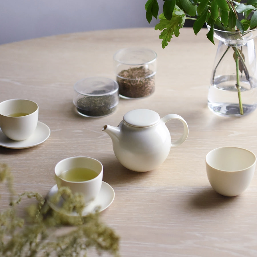 Pebble Cup and Saucer - White