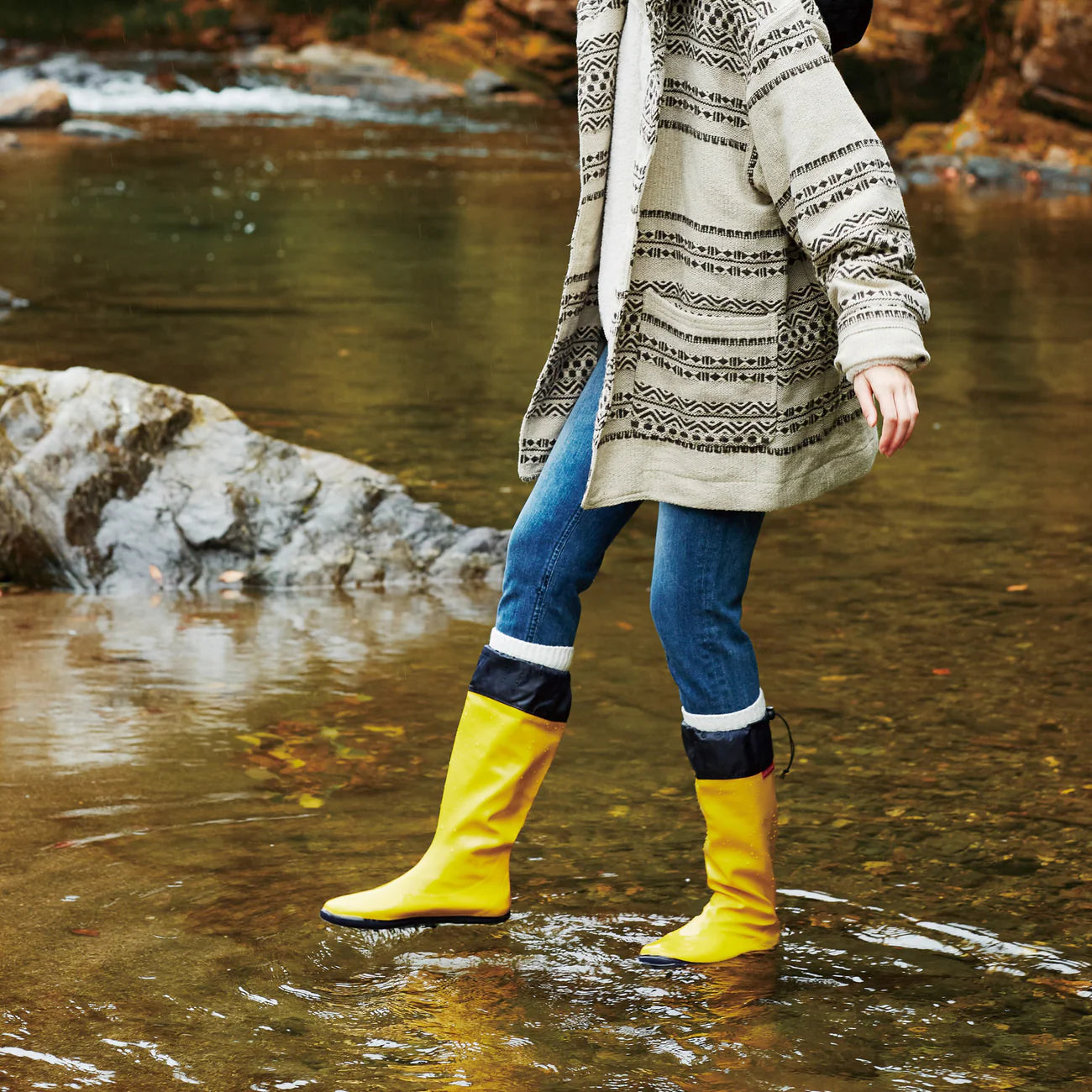 Pokeboo Packable Rubber Rain Boot - Yellow