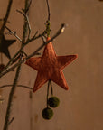 Pompom Star Two-Tone Ornament