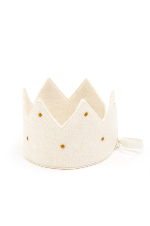 Felt Crown with Cotton Ribbon - Natural