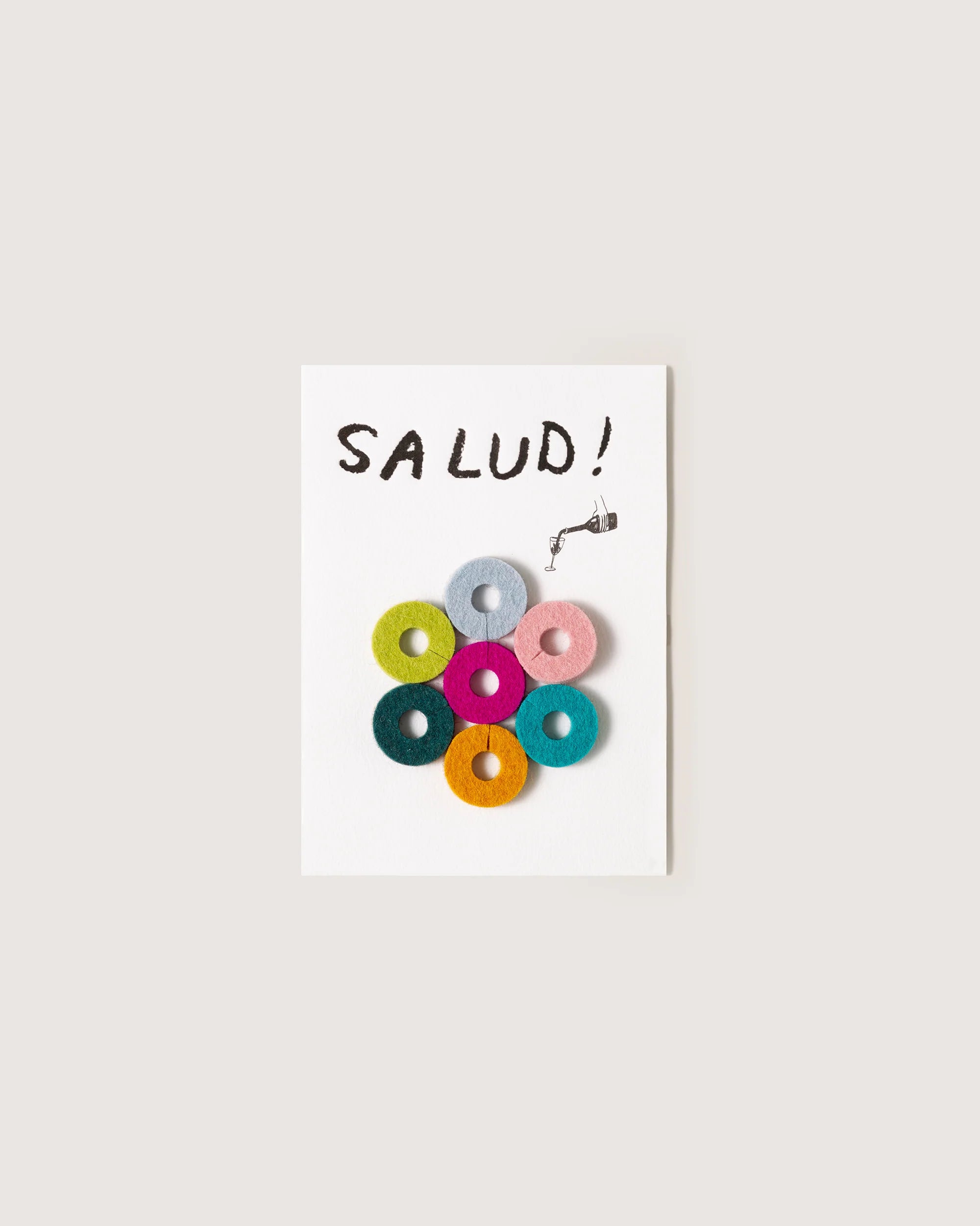 Wine-Ote's Felt Wine Marker Note Card - Thumbnail 2