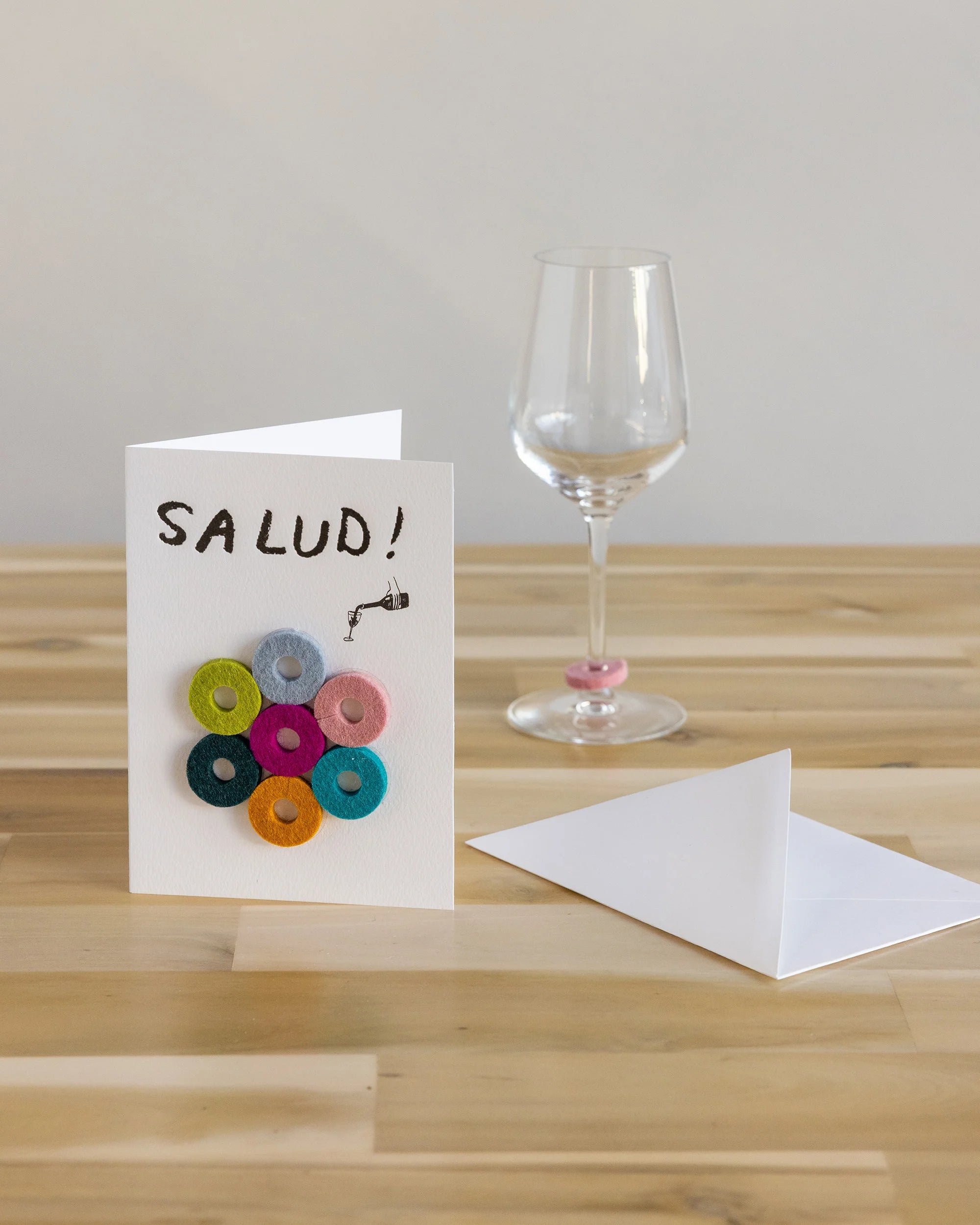 Wine-Ote's Felt Wine Marker Note Card - Thumbnail 4