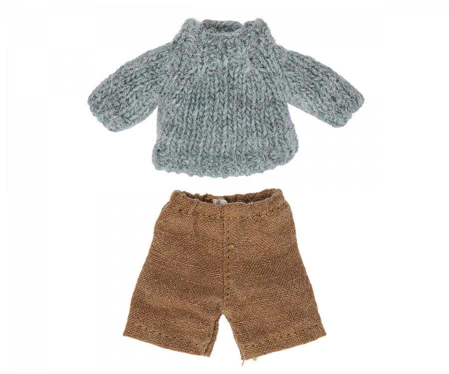 Knitted Sweater and Pants for Big Brother Mouse
