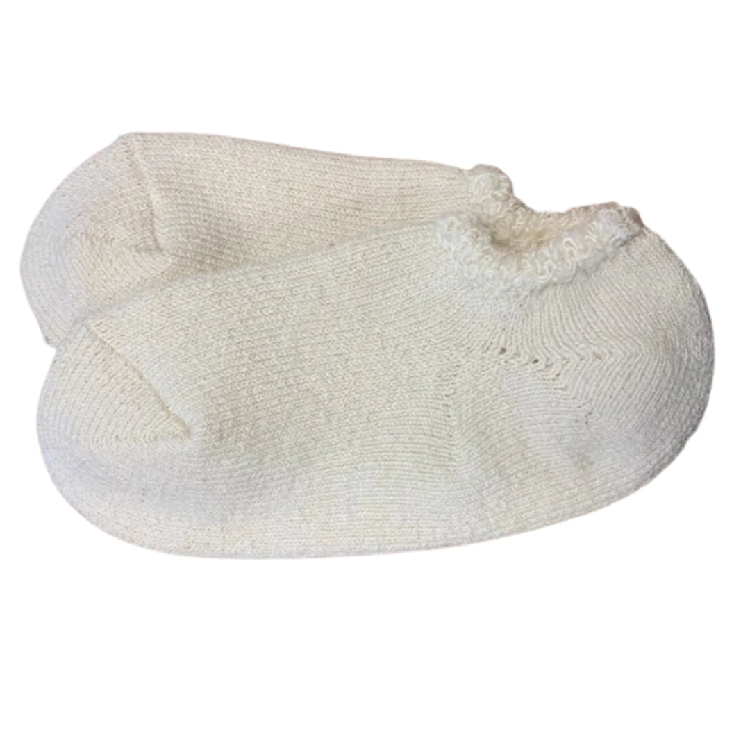 Organic Cotton Slipper Socks : CREAM