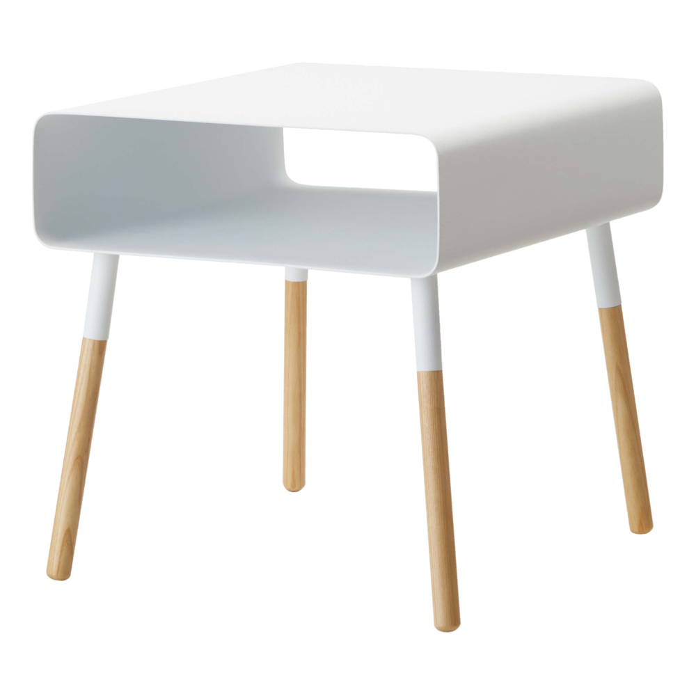White Shelf Side Table