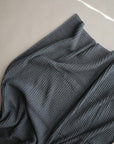 Ribbed Knit Baby Blanket Dark Grey