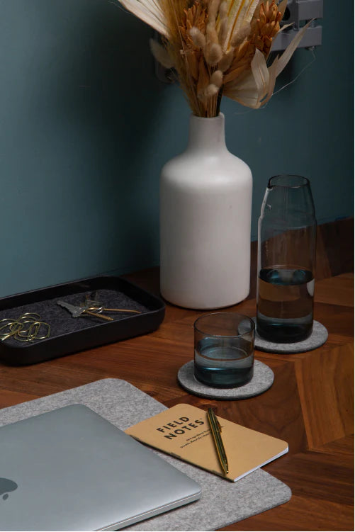 Leather/Wool Felt Coasters - Thumbnail 4