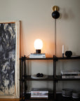 JWDA Metallic Black Table Lamp