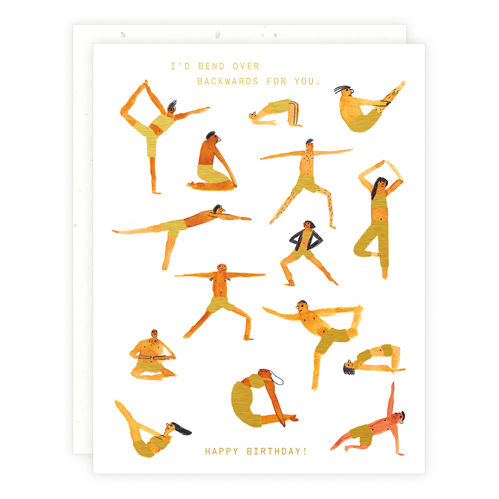 Yoga Classes - Wine Lover - Funny Yoga Card Meditation Card - Wine Lover 