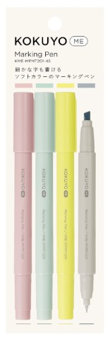 Kokuyo 2-Way Marker Set (4 Colors)